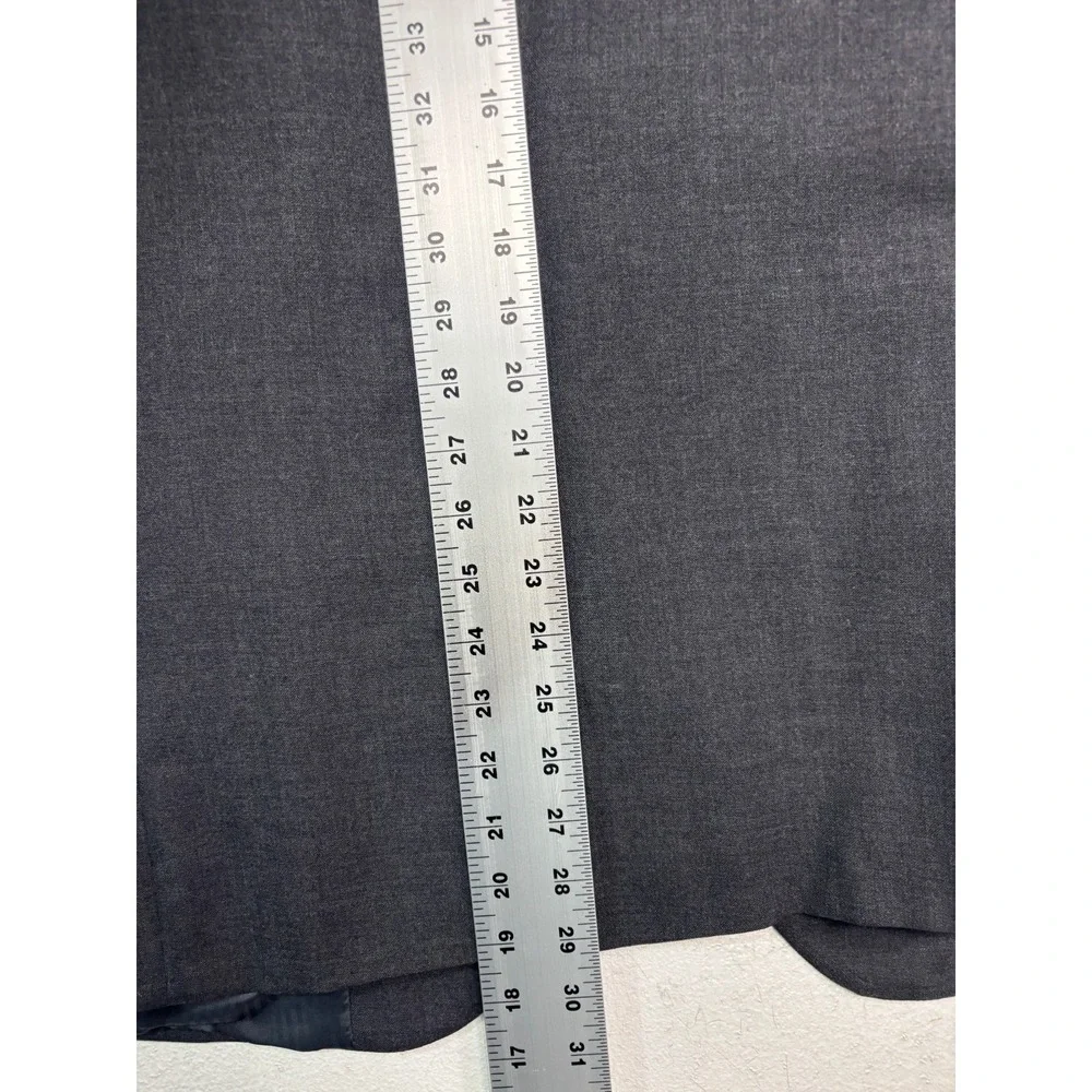 vtg 90s Nordstrom 40S 41S 34x29 Charcoal 2pc Pant Suit Pleated Cuffed wool USA